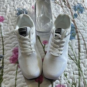 Brand New White Fashion Sneakers with arch supports.